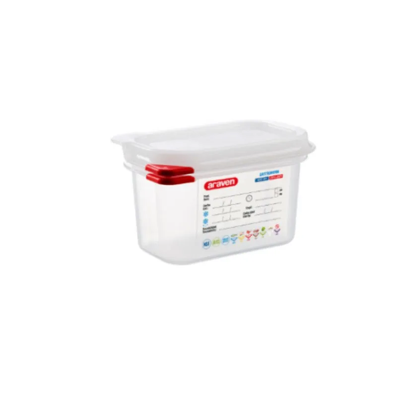 Araven Ninth Size (1/9) Gastronorm Food Storage Container - (Click for sizes)