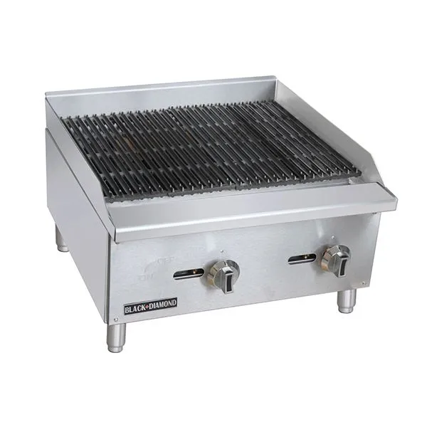 Black Diamond - ECTC-24/NG. Standard  Gas Charbroiler. 2 Burner. 60K