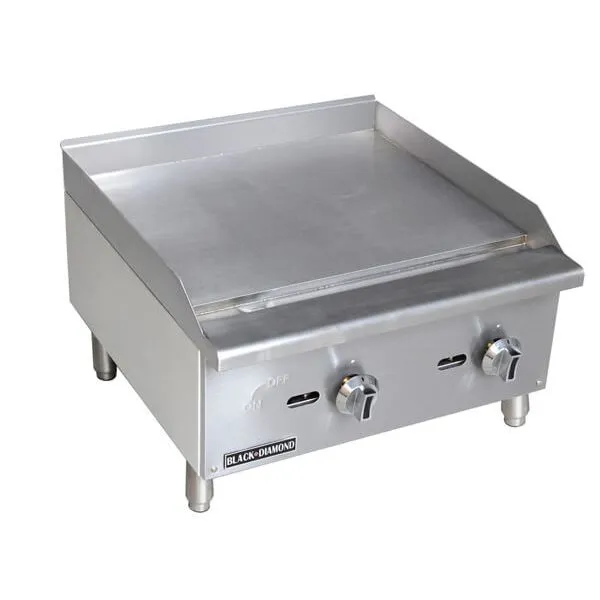Black Diamond - ECTG-24/NG. Standard  Gas Griddle. 2 Burner. 60K