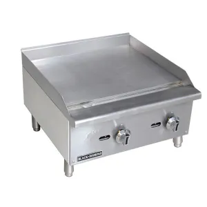 Black Diamond - ECTG-24/NG. Standard  Gas Griddle. 2 Burner. 60K