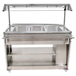 Chef AAA - Stainless Steel Steam Table with 1210 Liters GN Pan Capacity DW-CN-1210