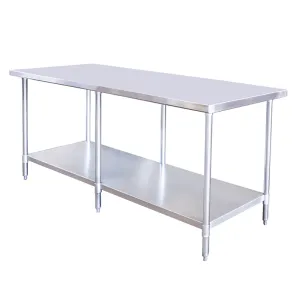 Chef AAA - TL3843. Commercial 84 Stainless Steel Work Table 84 x 30 x 34