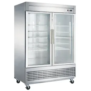 Chef AAA - TR-49BG 55 2 Glass Door Reach-in Refrigerator 41.7 Cu. ft.