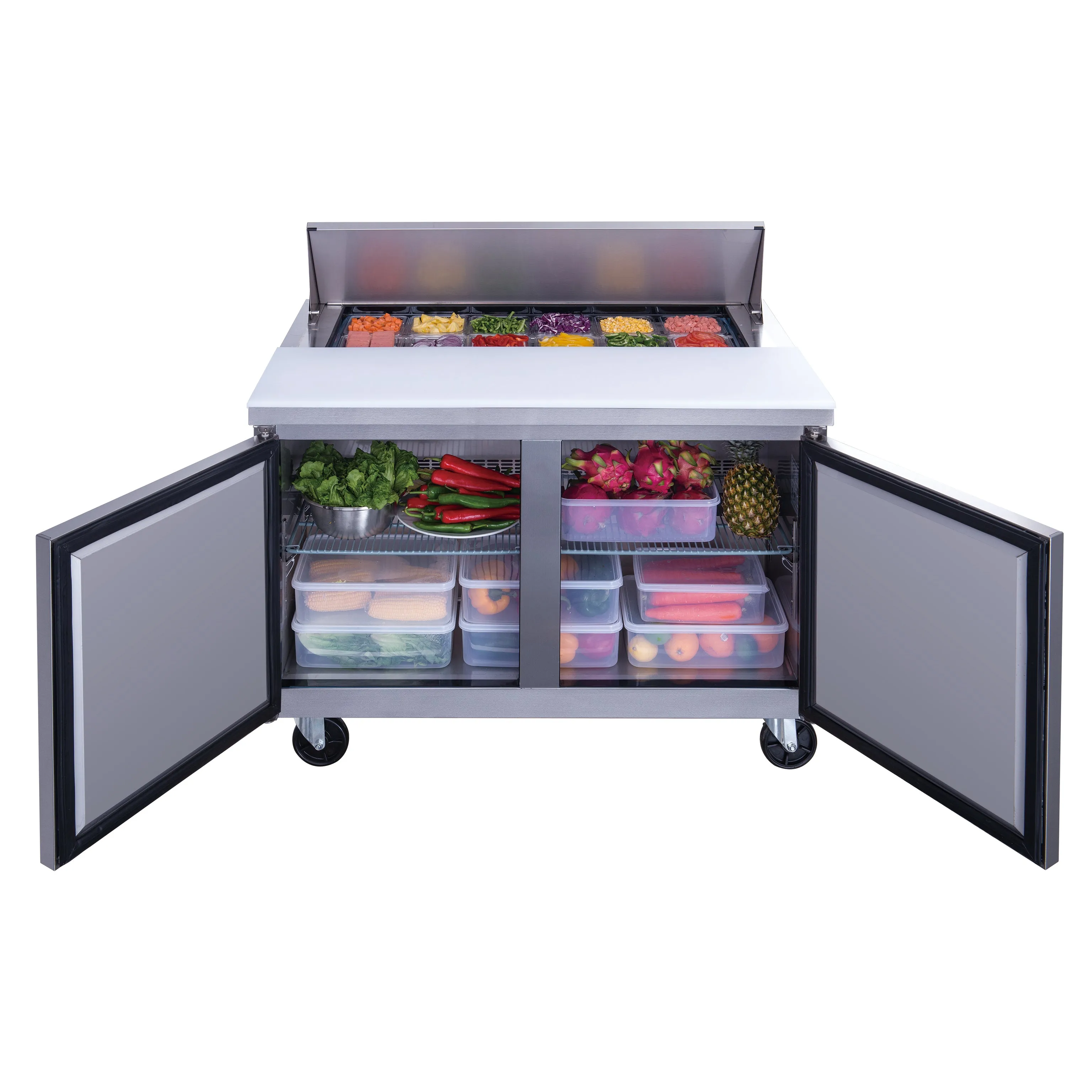 Chef AAA - TSP48 Commercial 48 12 Pan Salad Sandwich Food Prep Table Refrigerator 11.4cu.ft.