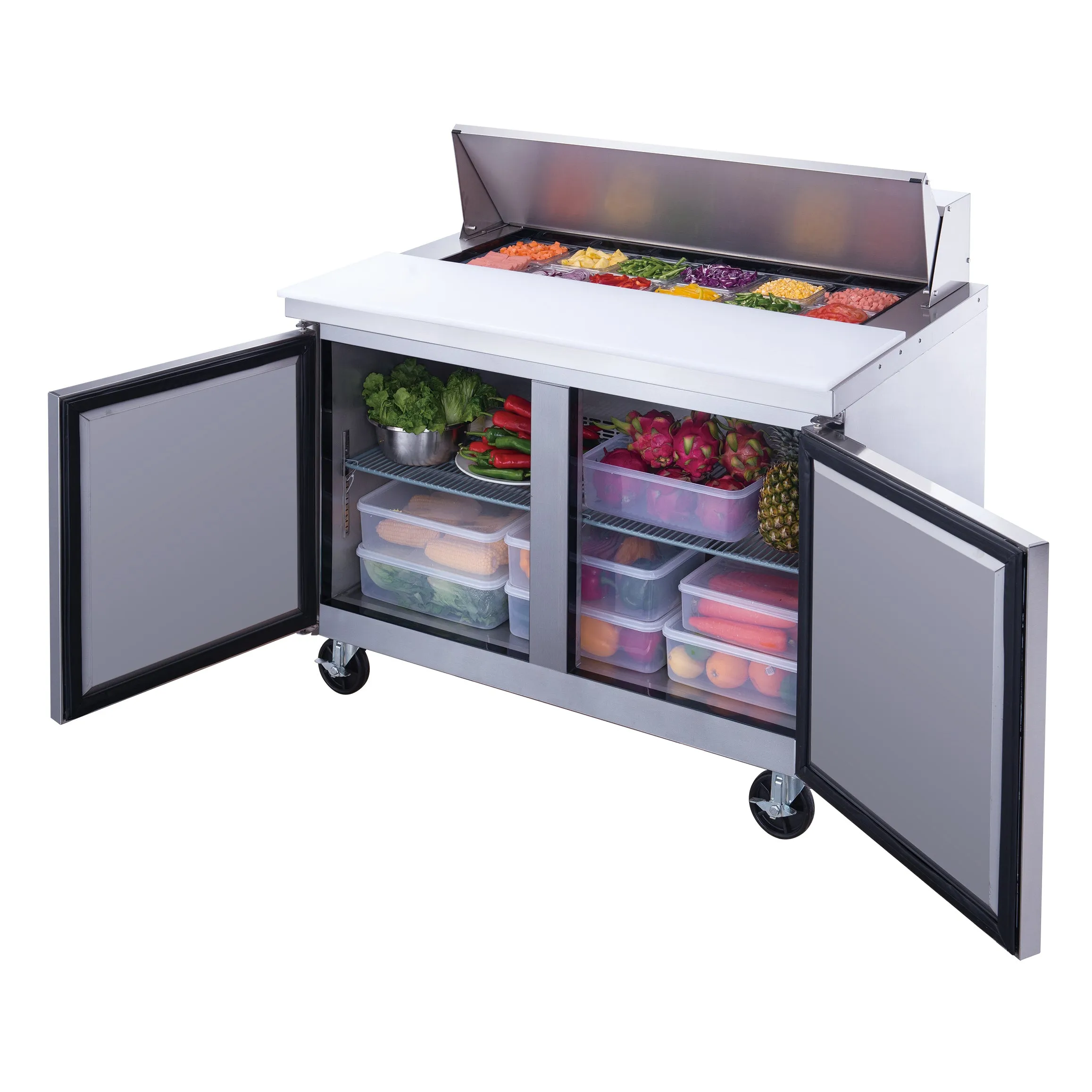 Chef AAA - TSP48 Commercial 48 12 Pan Salad Sandwich Food Prep Table Refrigerator 11.4cu.ft.