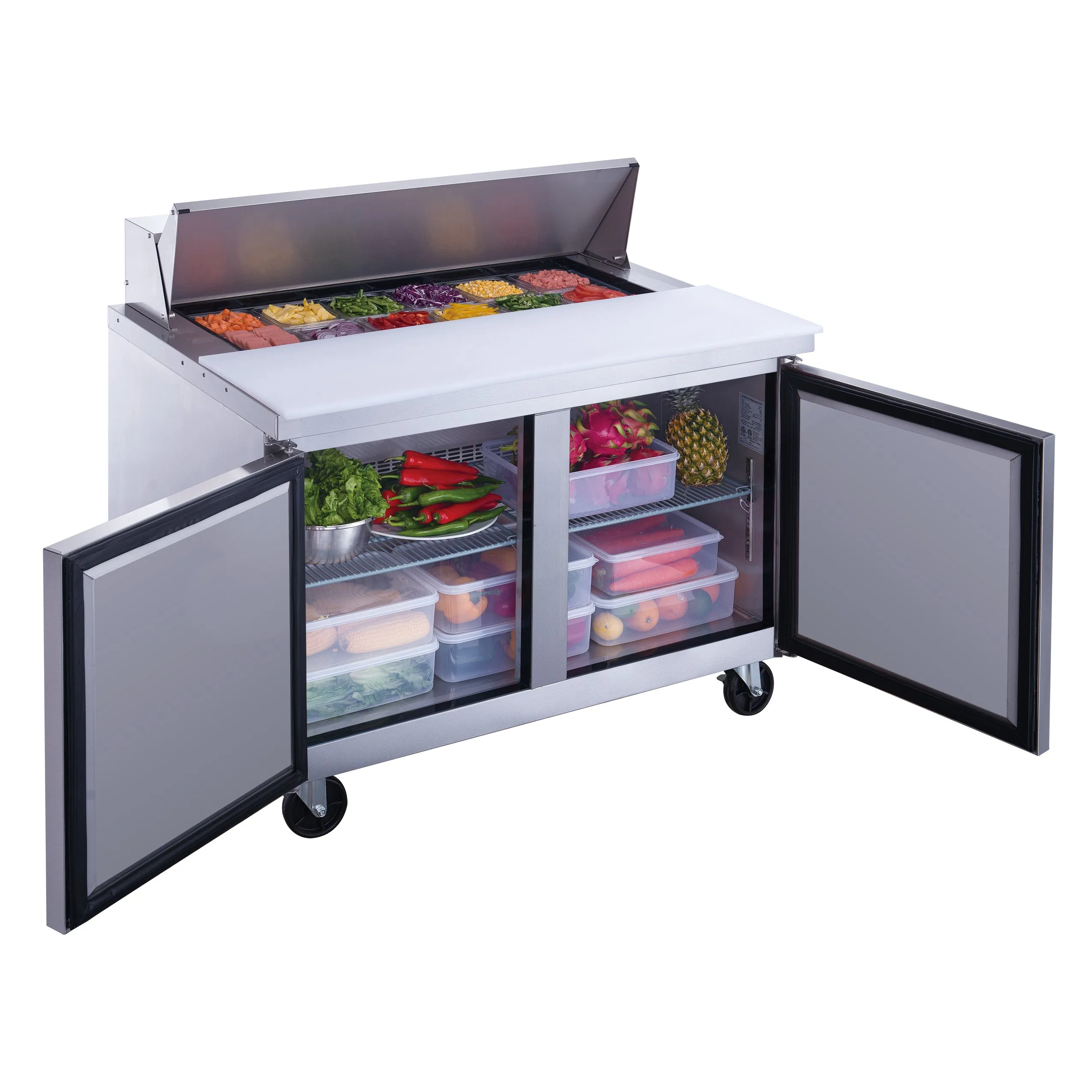 Chef AAA - TSP48 Commercial 48 12 Pan Salad Sandwich Food Prep Table Refrigerator 11.4cu.ft.