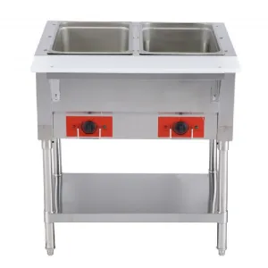 Chef AAA - W-CN-0002 Commercial 30 Electric Steam Table with Cutting Board and Under-Shelf F
