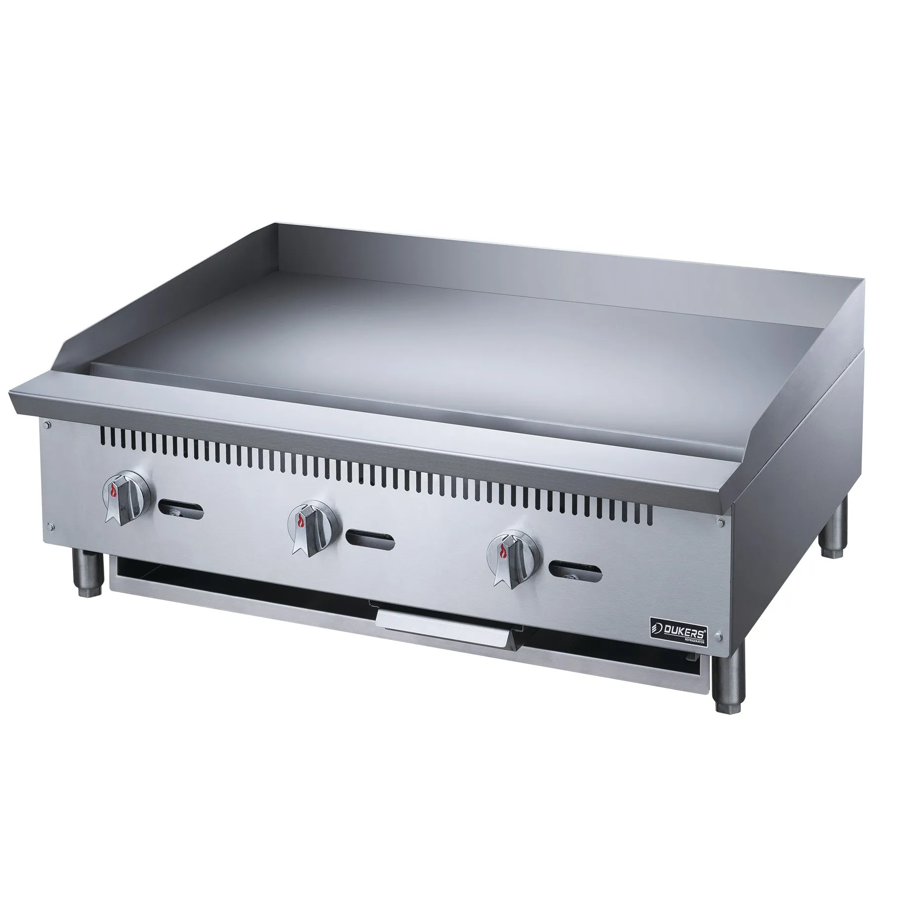 Dukers - DCGM36. Commercial 36 Griddle with 3 Burners