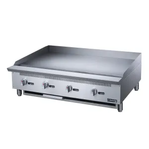 Dukers - DCGMA48. Commercial 48 Griddle with 4 Burners