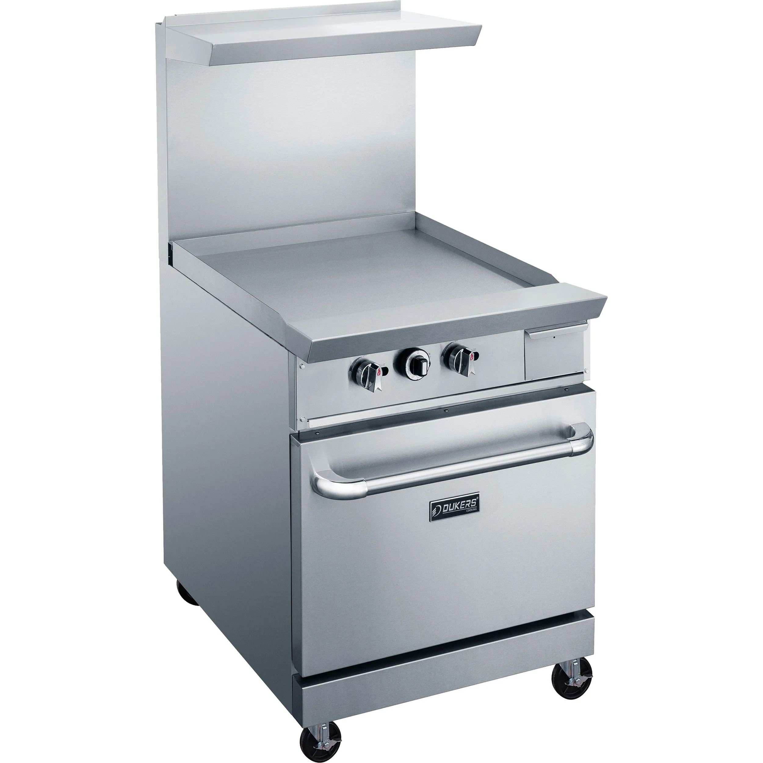 Dukers - DCR24-GM. Commercial 24 Oven Range 24 Griddle Natural Gas