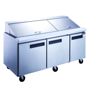 Dukers - DSP72-30M-S3. Commercial 72 30 Pan Salad. Sandwich Food Prep Table Refrigerator Mega Top 17.58 cu. ft.