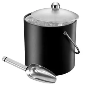 Elia Black Insulated Ice Bucket With Scoop