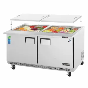 Everest - EOTPW2. Commercial 59 24 Pan Salad Sandwich Food Prep Table Refrigerator Open Top