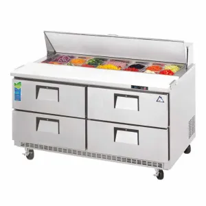 Everest - EPBNR2-D4. Commercial 47 8 Pan Salad Sandwich Food Prep Table Refrigerator