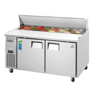 Everest - EPWR2. Commercial 59 16 Pan Salad Sandwich Food Prep Table Refrigerator Two Section