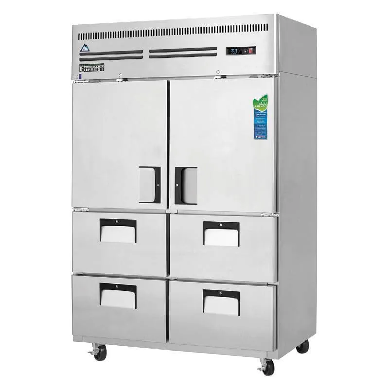 Everest - ESR2D4. Commercial 49 Two Solid Door Reach-In Refrigerator 48 cu.ft