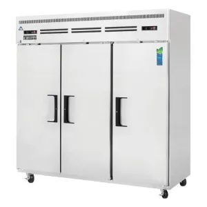Everest - ESRF3. Commercial 74 Three Solid Door Reach-In Refrigerator Freezer F 46 cu.ft. / R 22 cu.ft.