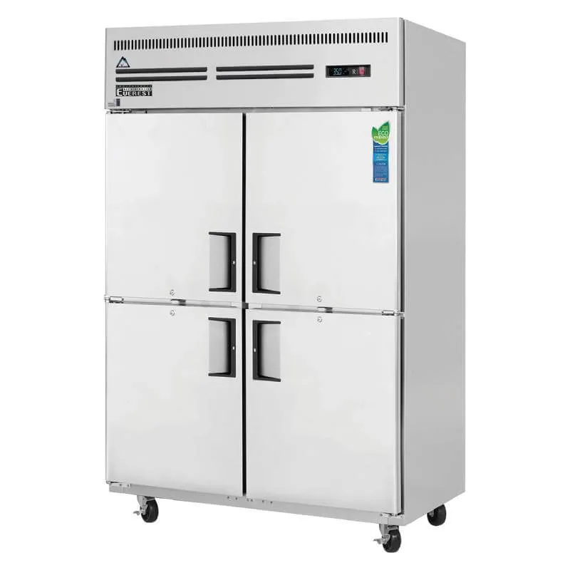 Everest - ESRH4. Commercial 49 Four Solid Door Reach-In Refrigerator 48 cu.ft.