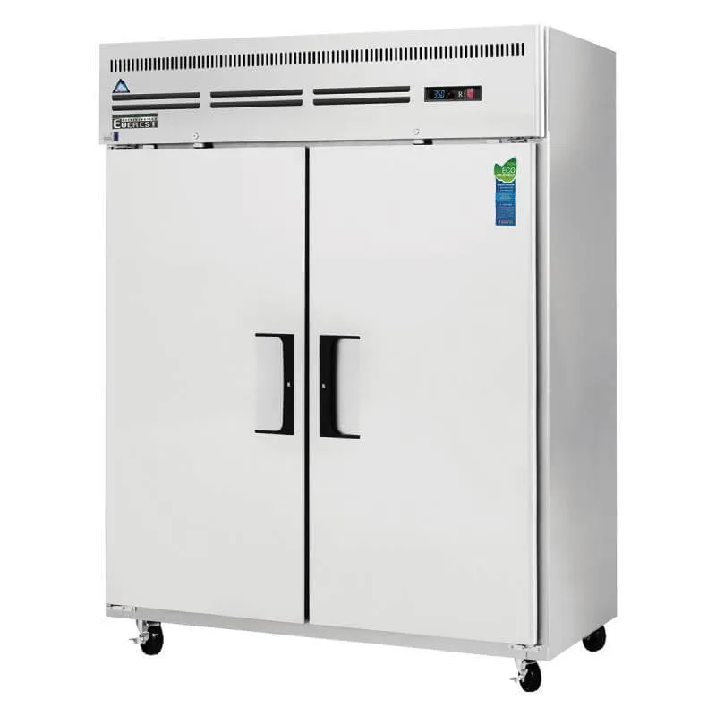 Everest - ESWR2. Commercial 59 Two Solid Door Reach-In Refrigerator