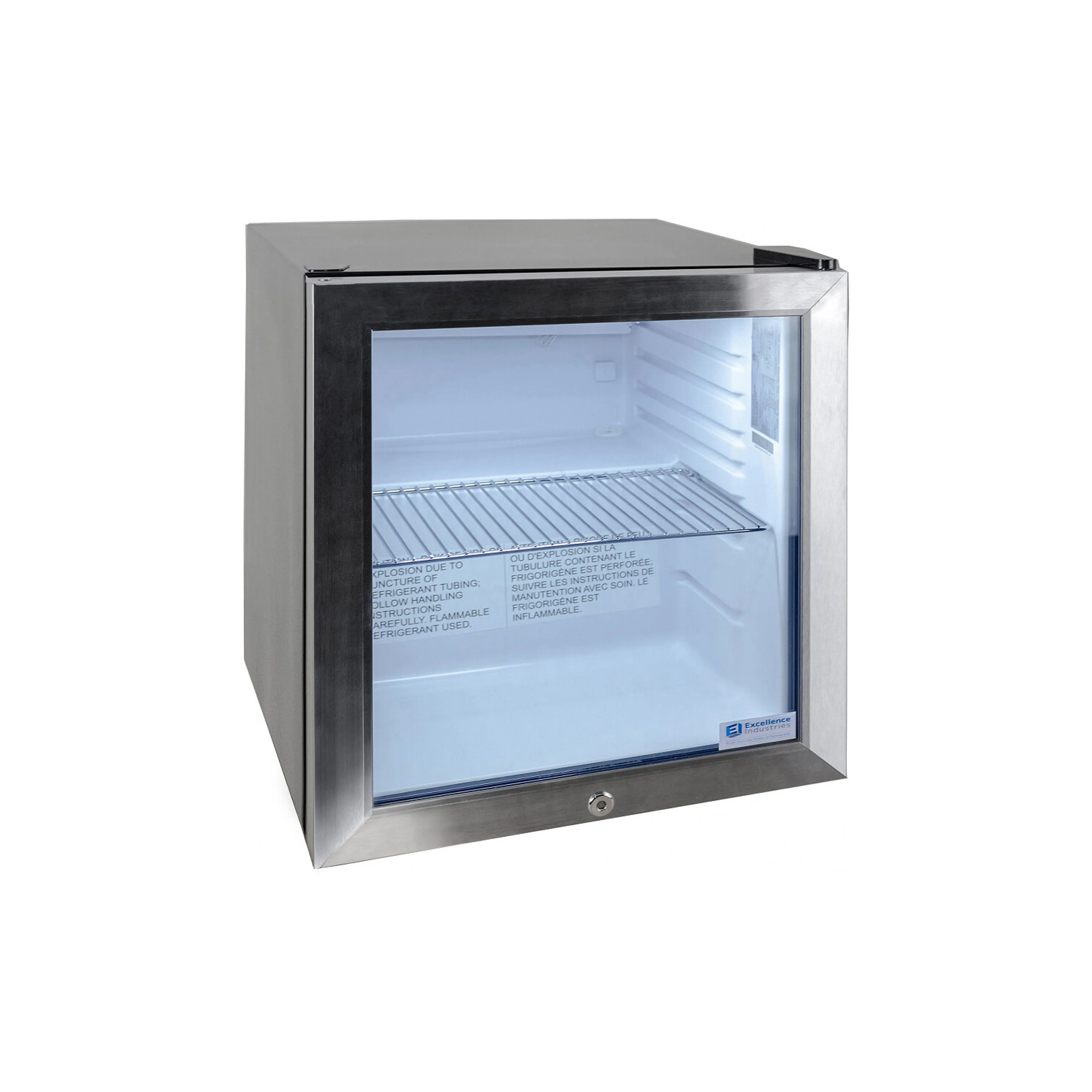 Excellence Industries - EMM-2HC. 17 Commercial 1 Swing Glass Door Countertop Refrigerated Merchandiser 1.6 cu.ft.
