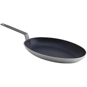 Genware Aluminium Non-Stick Oval Frypan