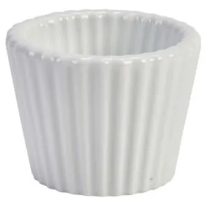 Genware White Fluted Ramekin  - Set of 12