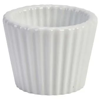 Genware White Fluted Ramekin  - Set of 12