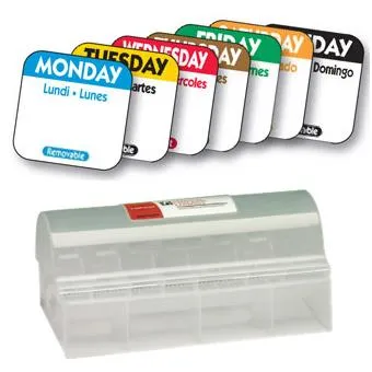 Kit- Dispenser Sq Label Mon-Sun(7) Remov