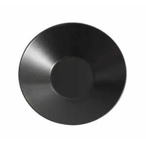 Luna Black Stoneware Soup Plate. Black Soup Bowl