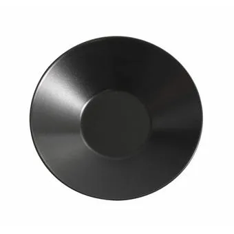 Luna Black Stoneware Soup Plate. Black Soup Bowl