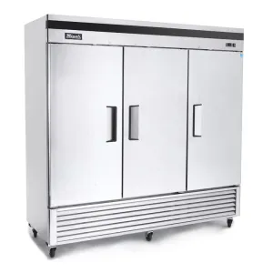 Migali - C-3RB-HC. Commercial 81 3 Solid Door Reach-In Refrigerator 72 cu. ft.