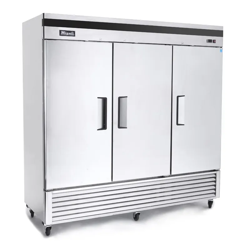 Migali - C-3RB-HC. Commercial 81 3 Solid Door Reach-In Refrigerator 72 cu. ft.