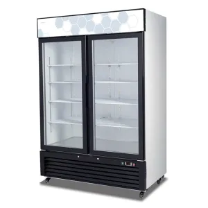 Migali - C-49RM-HC. Commercial 54 2 Glass Door Merchandiser Refrigerator 49 cu. ft.