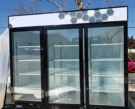 Migali - C-72FM-HC. Commercial 82 3 Glass Door Merchandiser Freezer 72 cu. ft.