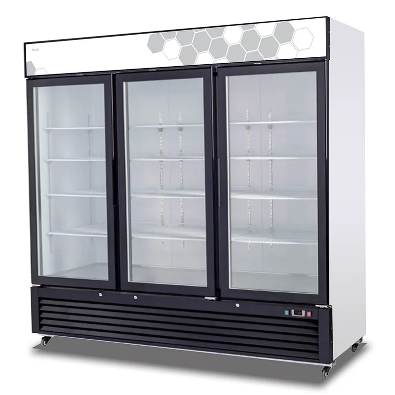 Migali - C-72FM-HC. Commercial 82 3 Glass Door Merchandiser Freezer 72 cu. ft.