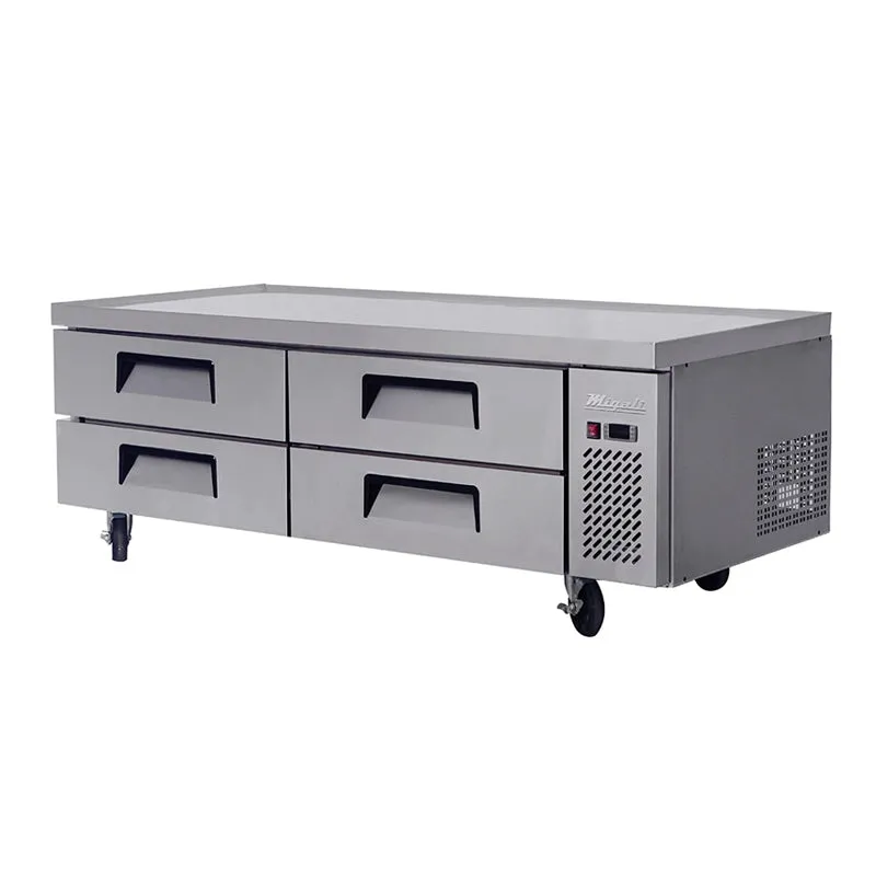 Migali - C-CB72-76-HC. Commercial 72 Chef Base Refrigerated 76 extended top 15 cu.ft.