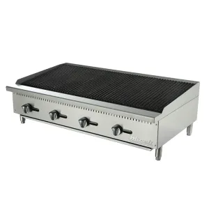 Migali - C-CR48. Commercial 48 Wide Char-Rock Broiler BTU140000