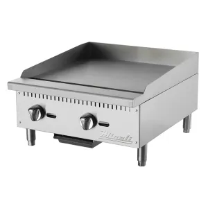 Migali - C-G24. 24 Wide Manual Griddle BTU60.000 Natural Gas / Liquid Propane kit