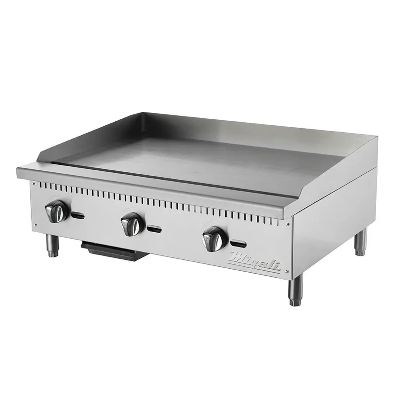 Migali - C-G36. 36 Wide Manual Griddle BTU90.000 Natural Gas / Liquid Propane kit