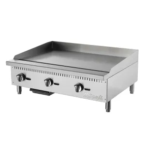 Migali - C-G36. 36 Wide Manual Griddle BTU90.000 Natural Gas / Liquid Propane kit