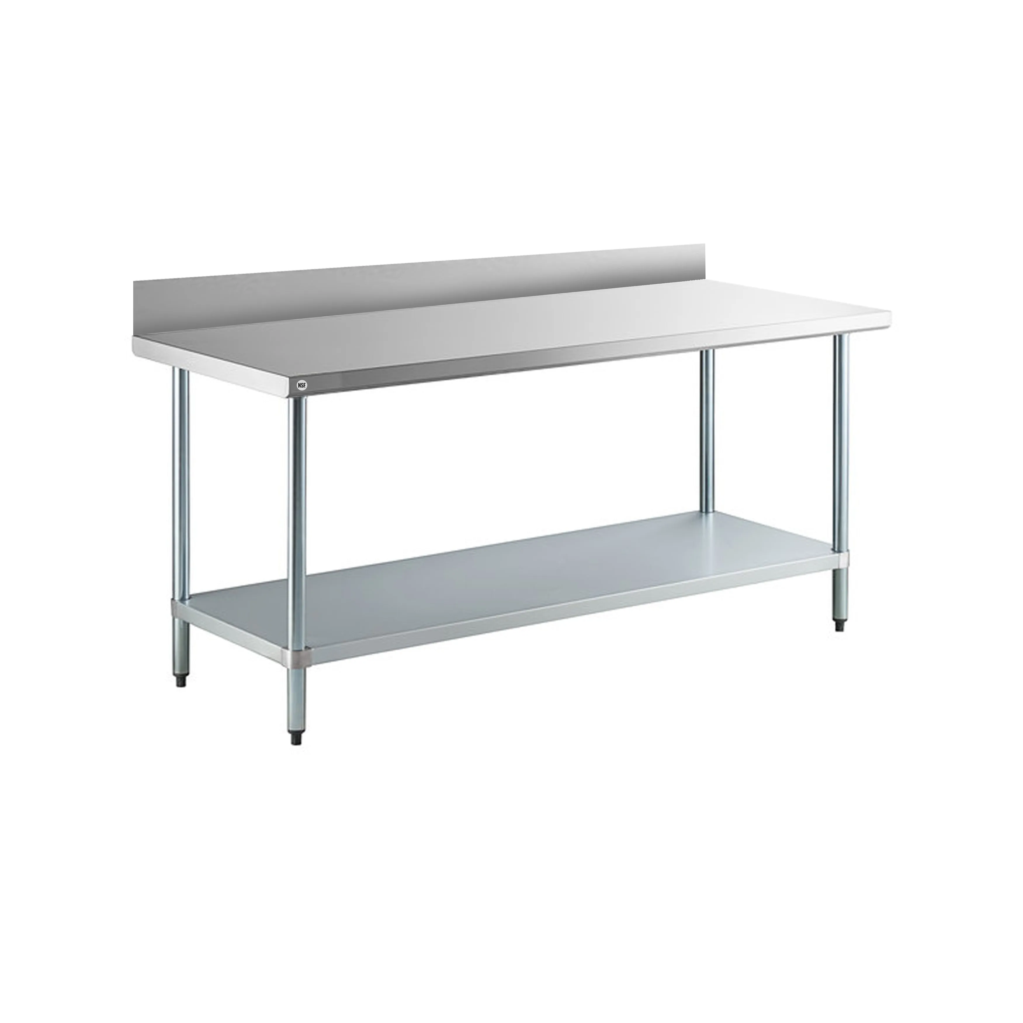 Omcan - 22080. Commercial 24 x 36 Stainless Steel Kitchen Work Table with 4 BackSplash 900lbs Light Duty
