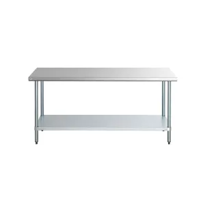 Omcan - 43182. Commercial 24 x 18 Stainless Steel Kitchen Work Table 390lbs Light Duty