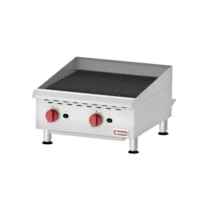 Omcan - CE-CN-CBR24. Commercial 24 Radiant Charbroiler BTU80000 Natural Gas