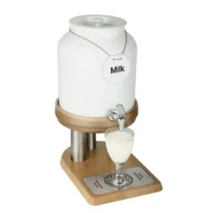 Paderno Milk Dispenser. Beechwood Base