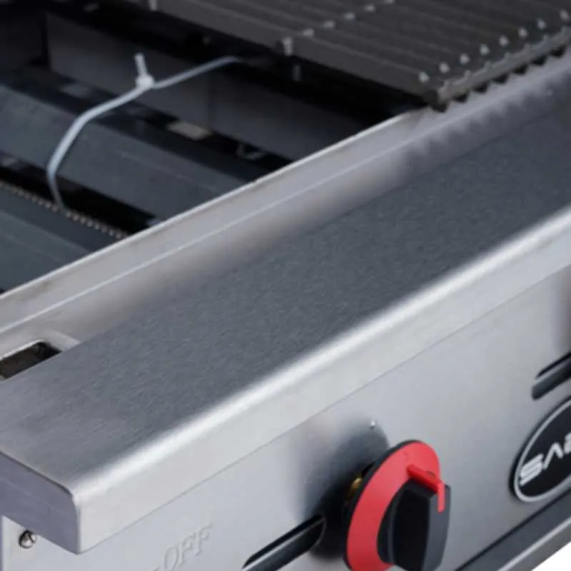 Saba - CB-36. Commercial 36 Radiant Charbroiler 3 Burner Cooktop Natural Gas/Liquid Propane