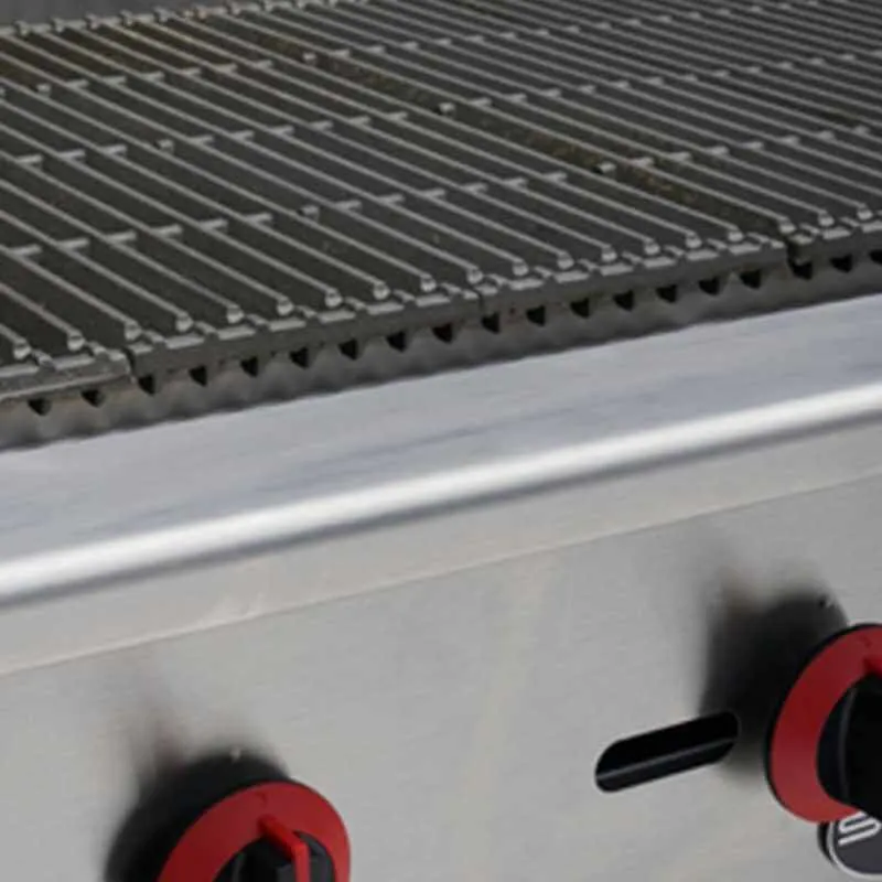 Saba - CB-48. Commercial 48 Radiant Charbroiler 4 Burners Cooktop Natural Gas/Liquid Propane