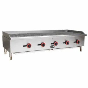 Saba - CB-60. Commercial 60 Radiant Charbroiler 5 Burners Cooktop Natural Gas/Liquid Propane