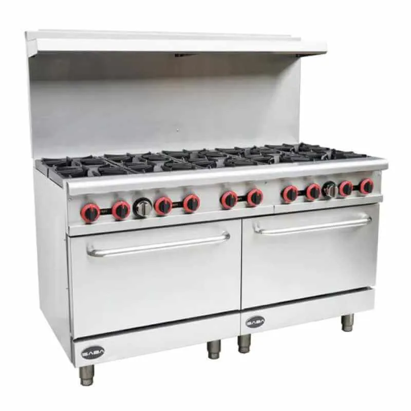 Saba - GR-60 Commercial 60 10 Burners Oven Range Natural Gas