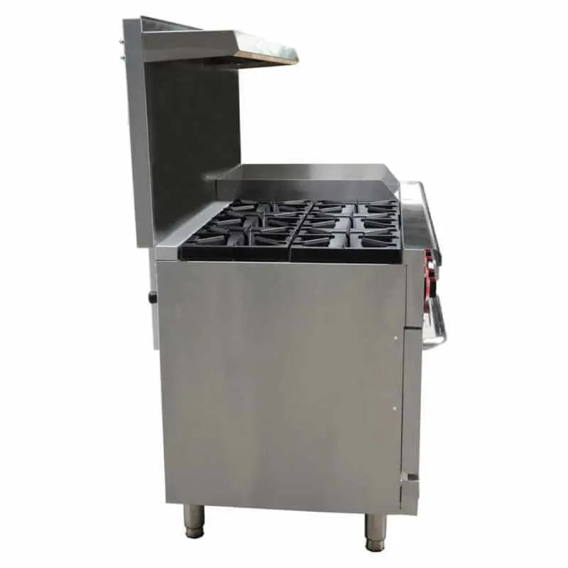 Saba - GR60-GS24. Commercial 60 6 Burner 24 Griddle Oven Range Natural Gas