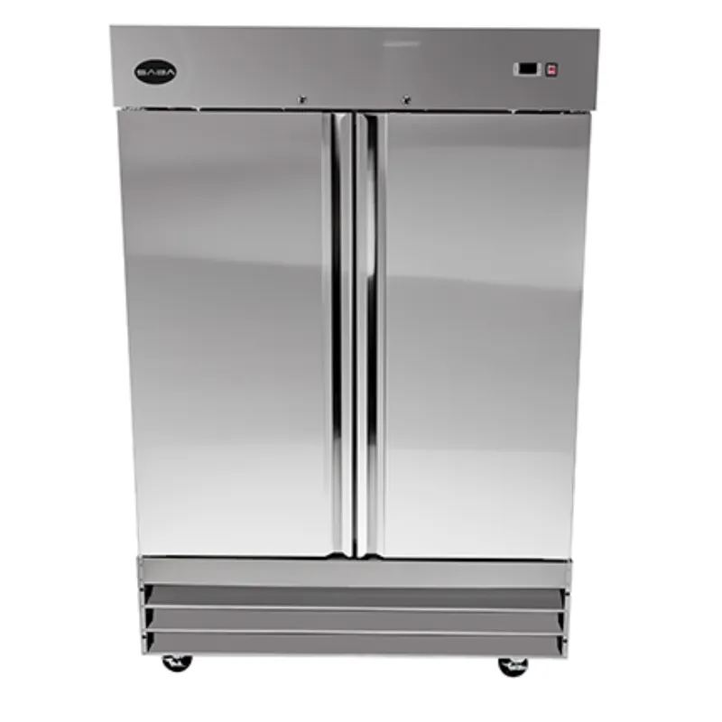 Saba - S-47F. Commercial 2 Solid Door Reach-In Freezer